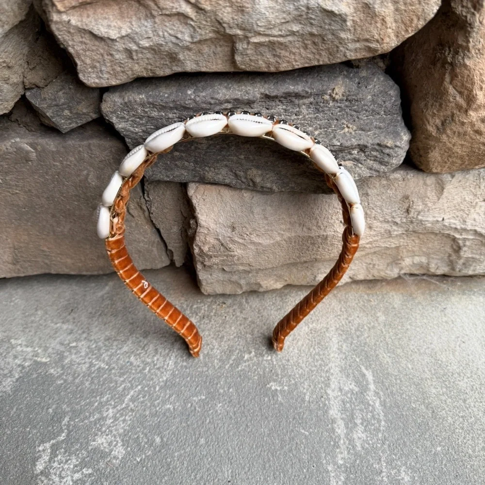 New🌟Anthropologie-Velvet, Shell and Rhinestone Headband